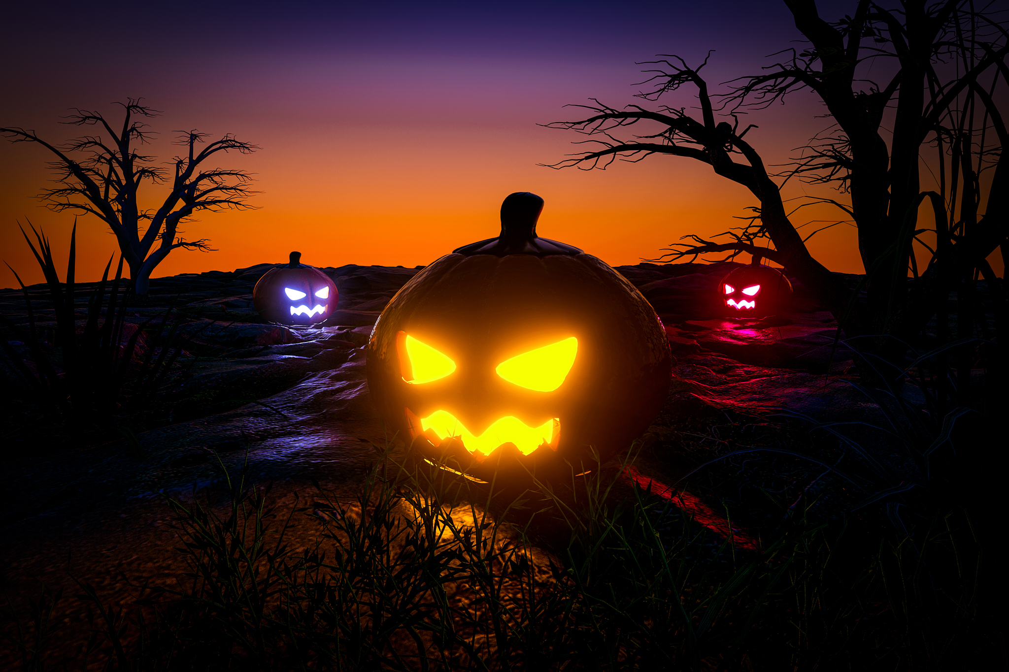 15 – Halloween Kürbis Szene